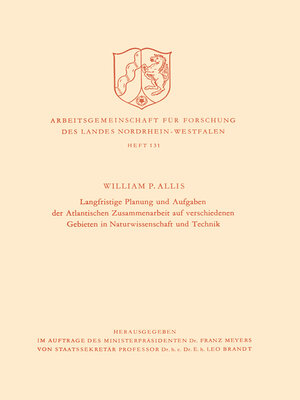 cover image of Langfristige Planung und Aufgaben der Atlantischen Zusammenarbeit auf verschiedenen Gebieten in Naturwissenschaft und Technik
